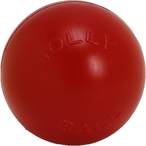 Jolly Pets Push-n-Play Ball Dog Toy, Medium, 6 Inches, Red (306 RD)