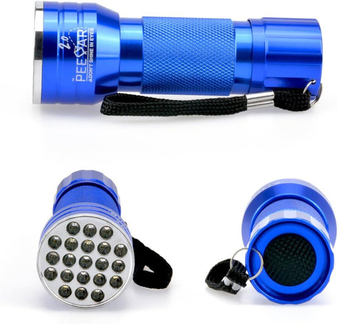 2.0 UV Pet Urine Detector Black Light LED Flashlight + Cat & Dog Behavior Guide, Finds Invisible Stains