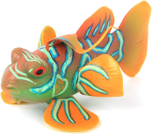 Zerodis Aquarium Simulated Fish, Lifelike Glowing Silicone Fake Fish Ornament with Suction Cup