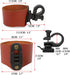Tourbon Leather Bike Beverage Holder, Small Bicycle Water Bottle Cup Holder, Brown