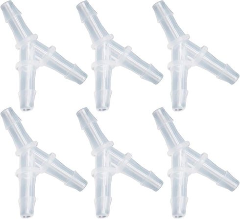 Xiaoyztan 6 Pcs Y-Type Aquarium Air Pump Accessories, Polypropylene Equal Barb Tubing Splitter Connectors
