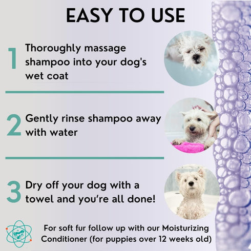 16 fl oz Dog Whitening Shampoo - Puppy Shampoo for White Coats - Hair and Fur Whitener Made in The USA