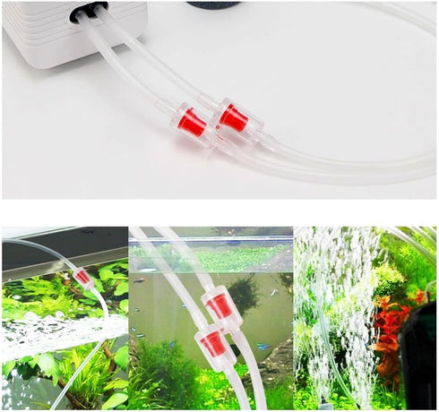 Aquarium Check Valves 16pcs One Way Air Pump Valves Non-Return One Way Air Valves for 3/16 inch Fish Tank Aerator Airline Tubing Accessories Pipe Fitting Clear by BornFeel