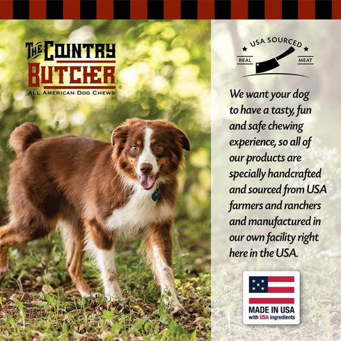 COUNTRY 10" 8 Count THE BUTCHER Rib Bones Large - Beef Rib Bones, Natural Long-Lasting Chews for Medium, Large Breeds