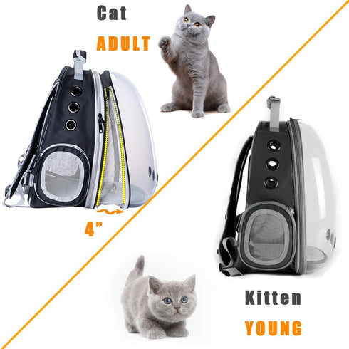 Front Expandable Cat Backpack Carrier, Space Capsule Bubble Window for Large Cats & Small Puppies, Up to 20 lbs