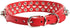 Mushrooms Spiked Rivet Studded Adjustable PU Leather Pet Collars for Dogs and Cats (Medium, Red)