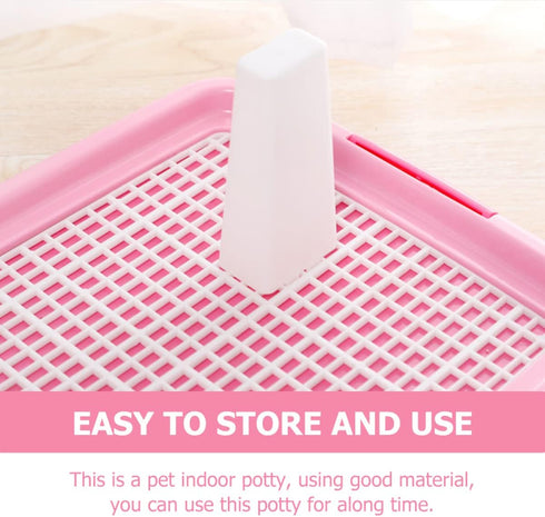 Indoor Dog Potty Plastic Pet Toilet Slide Design Pink for Convenient Home Use Ergonomic Column Shape for Natural
