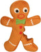 goDog Christmas Gingerbread Man Plush Dog Toy - Squeaky, Chew Guard Technology, Brown, Small
