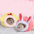 WTWU Set Winter Velvet Hamster House Guinea Pigs House Warm Nest Small Animal Nest Winter Warm Cage for Hamster Rodents