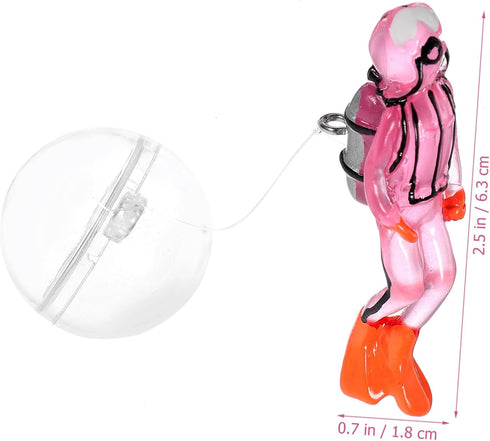 Floating Diver Cute Fish Tank Accessories - Glow in The Dark Diver Decorations, Luminous Model Resin