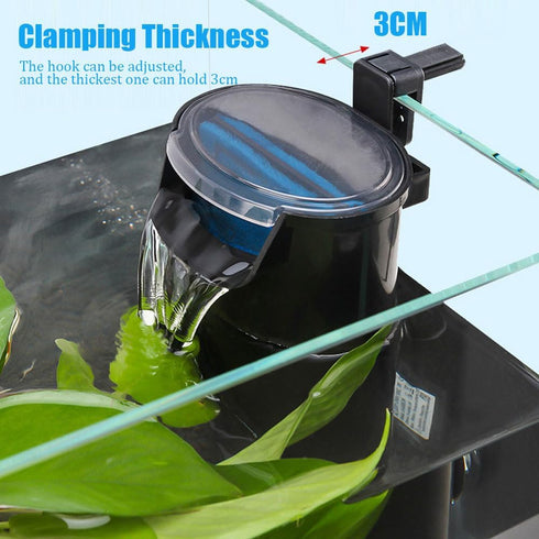 Aquarium Internal Filter for Turtle Tanks, Low Level Waterfall Fish Tank Filter, Suitable for 5 to 40 Gallon