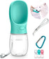 Dog Water Bottle, Leak Proof Portable Pet Water Dispenser for Dogs, Puppy Drinking Feeder for Travel, Teal 12oz