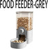 Cage Hanging Bowls, Refillable Food Bowl for Dogs Cats, Double Bowls with Automatic Water Food Dispense Feeder (Grey)