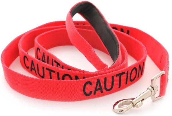 Color Coded Dog Accident Prevention Leash 4ft/1.2m, Caution Dexil Friendly Dog Collars