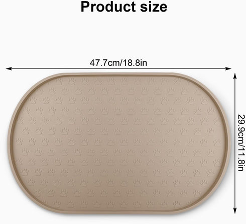 KPWACD Dog Food Mat Anti-Slip Bowl Mats for Food and Water, High-Lips Waterproof Pet Placemat Prevent Messy Spills