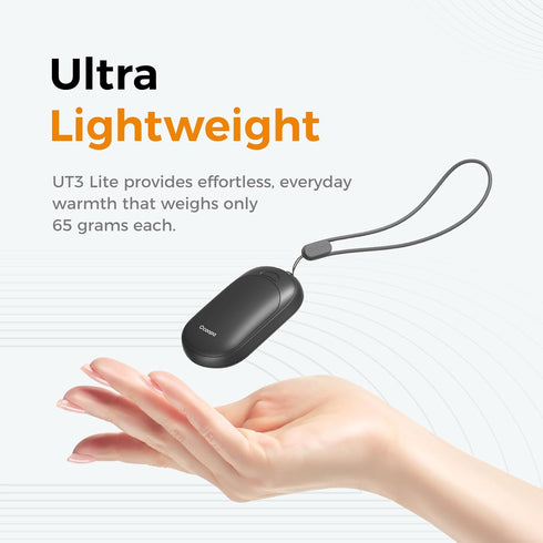 2 Pack, 100-126F, 3-Settings, 8 UT3 OCOOPA Magnetic Hand Warmers Rechargeable UL Safety Heat Pocket-Sized, Max. Hrs