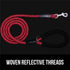 Gorilla Grip Heavy Duty Dog Leash | Soft Handle Reflective Rope for Night Walking, Durable Puppy Training (Red)