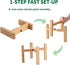 Elevated/Raised Dog Bowl Wood Stand for Medium Large Breed, 7.67 in Wide Dog Food Water Dish Holder, Non-Slip Height