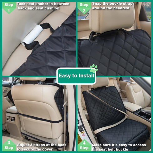 HAPYFOST 2Pack) Waterproof Front Seat Cover Dog Car Seat Covers Nonslip and Full Protection with Side Flaps Fits Most