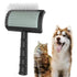 Large Slicker Brush for Dogs & Cats, Extra Long Pin Shedding Brush for Long Haired Pets, 25mm (1"), Black