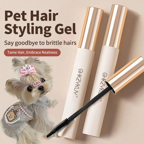 Set (3 MANON ROSA Pet Styling Gel Facial Hair Care Kit - Hypoallergenic Grooming for Eyelashes & Nose Stray Hairs, Safe