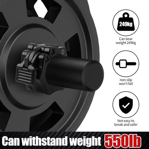 GreenBean 2PCS Olympic Adapter Sleeve 11.8" with Olympic Barbell Clamps, Converts 1" to 2" Weight Plate