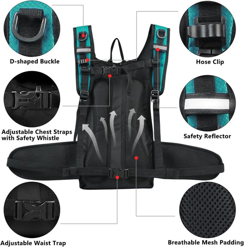 Insulated Hydration Pack Backpack with 3L BPA Free Leak-Proof Bladder, Keeps Liquids Cool for 5 Hours