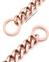 Rose Gold Dog Chain Collar Stainless Steel Cuban Link Chain for Small Medium Large Dogs (19mm, 16inch, 11mm/15mm)