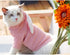 ANIAC Dog Hoodies Sweatshirt with Bunny Ears, Spring Puppy Clothes for Small Dog Girl Boy, Soft Sweater (Large, Pink)