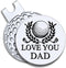 Love You Dad Golf Ball Marker with Magnetic Hat Clip, Funny Golf Gift for Men