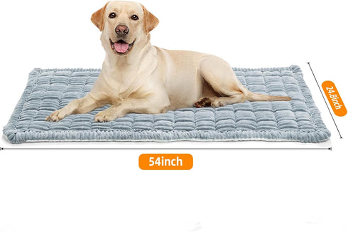 Fulltour 54"x24.8" Dog Car Seat Cover for Back Seat, Non-Slip Pet Bed Mat, Washable Flannel Travel Mat for SUV