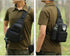 NuCamper Tactical Sling Bag Pack, Military Molle EDC Rover Shoulder Sling Backpack for Men, Black