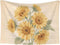 Futterya Plush Pet Blanket Sunflower Bouquet Vintage Style 3D Paw Print Design Soft