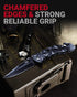 GOOD WORKER Black Pocket Knife, Serrated Sharp 3.5" Blade, Spring Assisted Tactical Knife Set