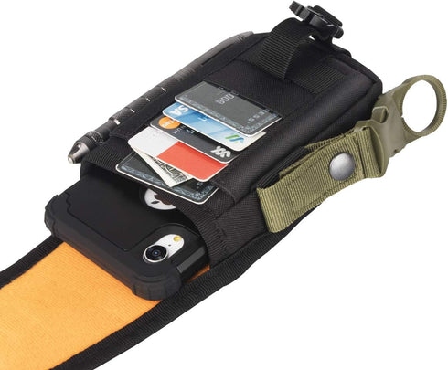 IronSeals 4.7"-6.9" 17 Pro/16 Pro/15 Tactical Phone Holster Pouch, Smartphone Pouch Phone Case Molle Gadget Bag Molle
