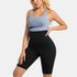 High-Waisted Ribbed Compression Shorts for Women - Sauna Workout Gear