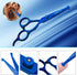 Safety Round-tip Scissors Set, Professional PET Dog Grooming Coated Titanium Scissors Suit for Cutting, Curved &