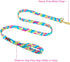 Dog Leash & Collar Set - Sturdy Cotton Tie Dye Pattern for Small to Large Dogs
