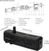 MQ 400GPH Submersible Water Pump (1500L/H, 15W), Ultra Quiet for Aquarium, Fish Tank, Pond, Fountain