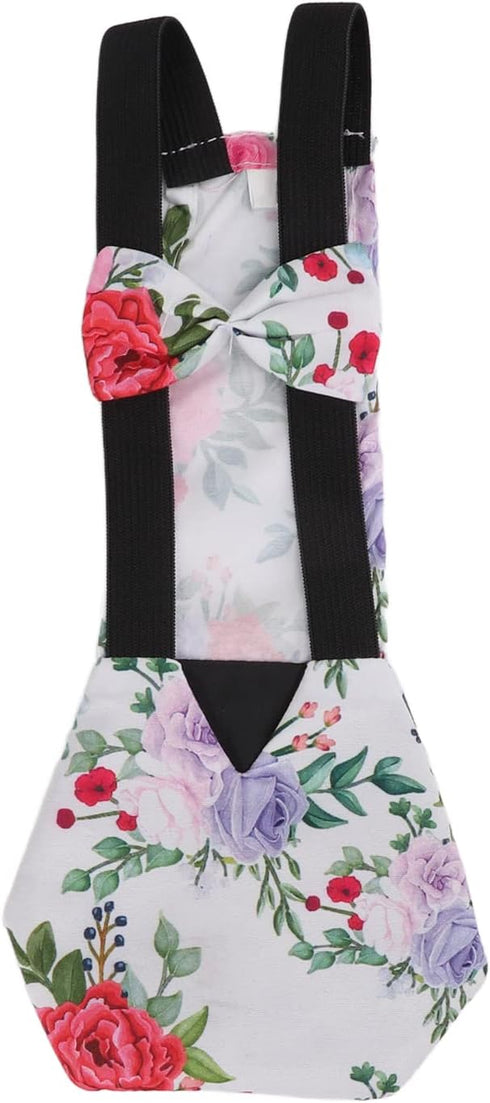 01 02 015 Chicken Shit Pocket Diapers, Waterproof Cloth Fabric Duck Diapers Unique Bowknot Elegant Goose for Pet(S