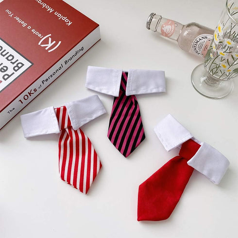 ZTON Bowtie for Little Puppy - Handcrafted Adjustable Formal Collar Neck Tie for Dogs & Cats (L, Red)