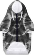 Howilath Pup Dog Hoodie - Stylish Tie-dye Black Radial Streetwear T Shirt Pet Outfit with Hat - L