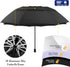 HOBVO 50+ UPF Golf Umbrella with Adjustable Universal Clamp, Portable Umbrellas for Rain, Manual Open & Close