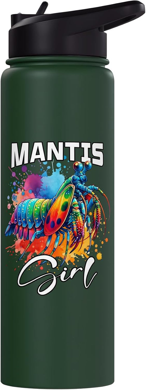 Mantis Shrimp Women Mantis Shrimp Girl Mantis Shrimp Stainless Steel Insulated Water Bottle