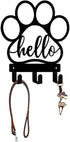 Dog Leash Holder for Wall, Wall Mount Organizer with Hello - Dog Leash, Key, Dog Stuff Storage