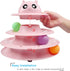 3-Level UPSKY Cat Toy Roller Turntable Cat Toy Balls with Six Colorful Balls Interactive Kitten Fun Mental Physical