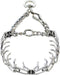 Herm Sprenger Chrome Plated Steel Training Prong Collar with Quick Release Snap for Dogs, 23in (58cm) x 3.2mm
