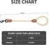 Mile High Life 18 Inch Short Dog Leash, Braided Cotton Rope with Leather Tailor Tip, Heavy Duty Metal Clasp