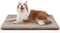 Dog Bed Mat, Washable Crate Pad, Ultra Soft & Anti-Slip Large Bed for Dogs Up to 70 lbs, 36" x 23", Brown