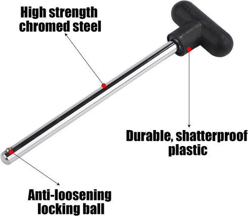 Weight Stack Pin, 3/8 Inch Diameter, 6 Inch Locking Space Heavy Duty Gym Pin for Home Exercise Machine Accessories